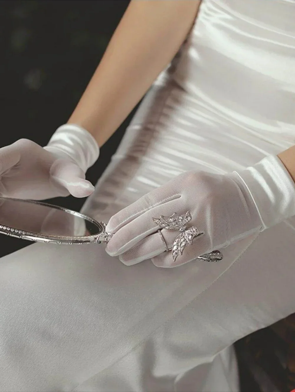 Wrist Length Sheer Bridal Gloves